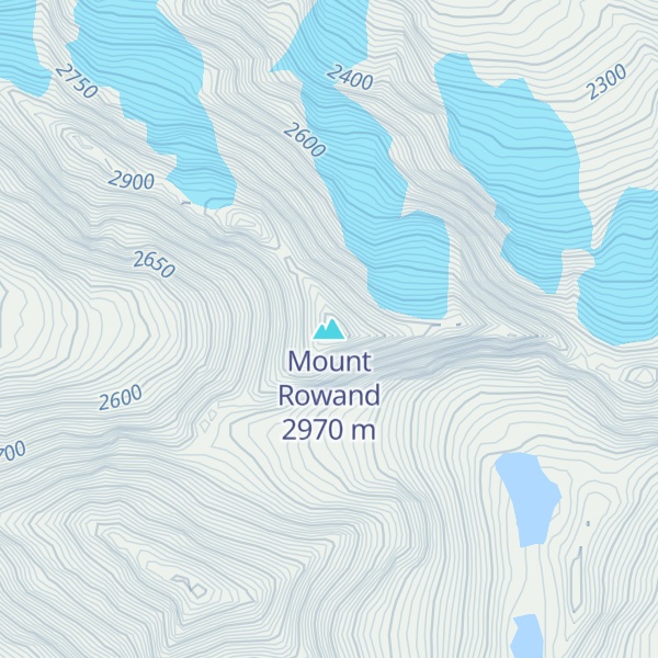 Map of Mount Rowand