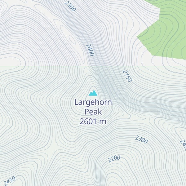 Map of Largehorn Peak