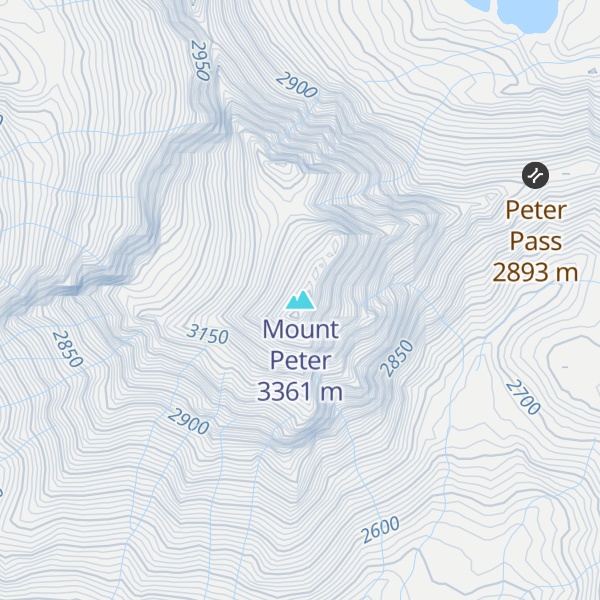 Map of Mount Peter