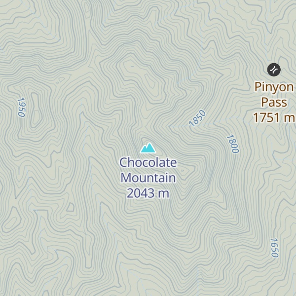Map of Chocolate Mountain