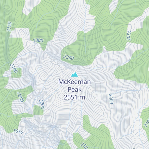 Map of McKeeman Peak