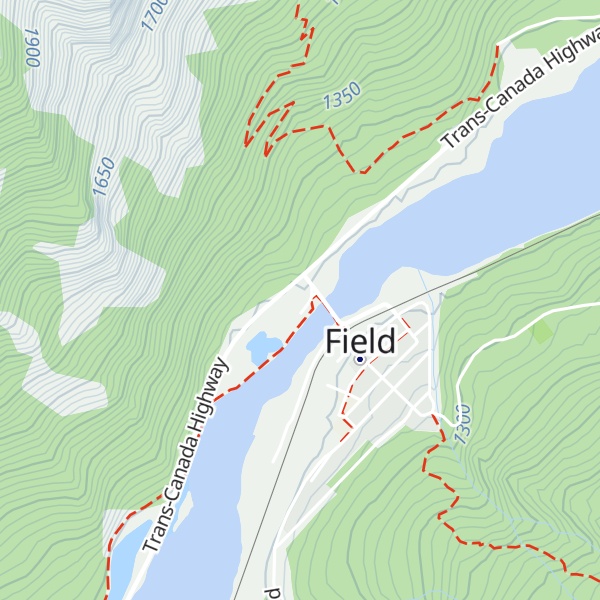 Map of Yoho National Park Visitor Centre