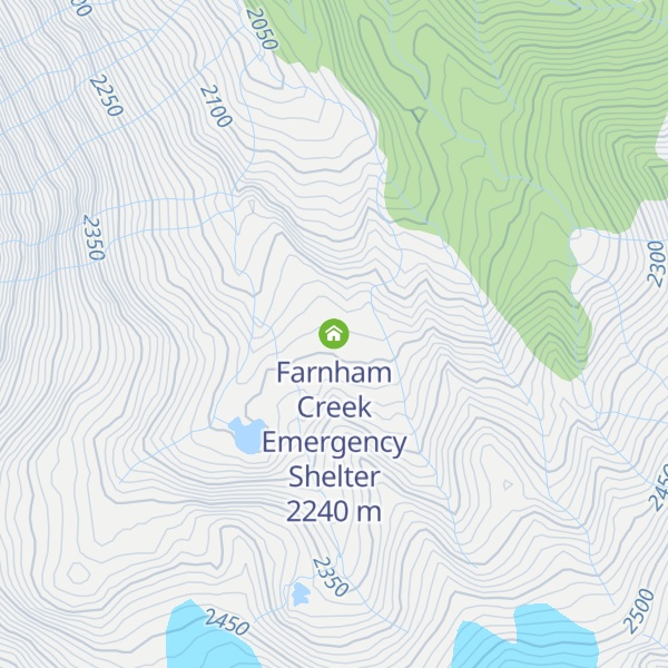 Map of Farnham Creek Emergency Shelter
