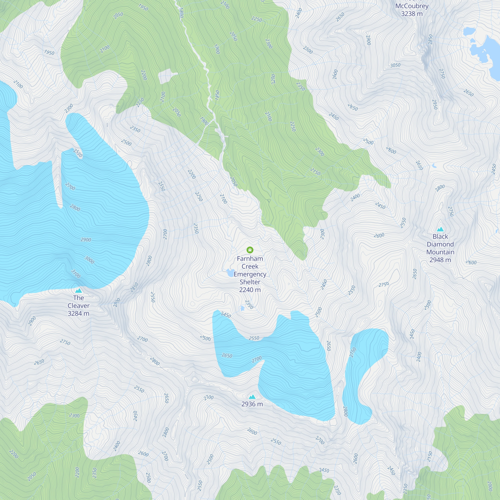Farnham Creek Emergency Shelter map