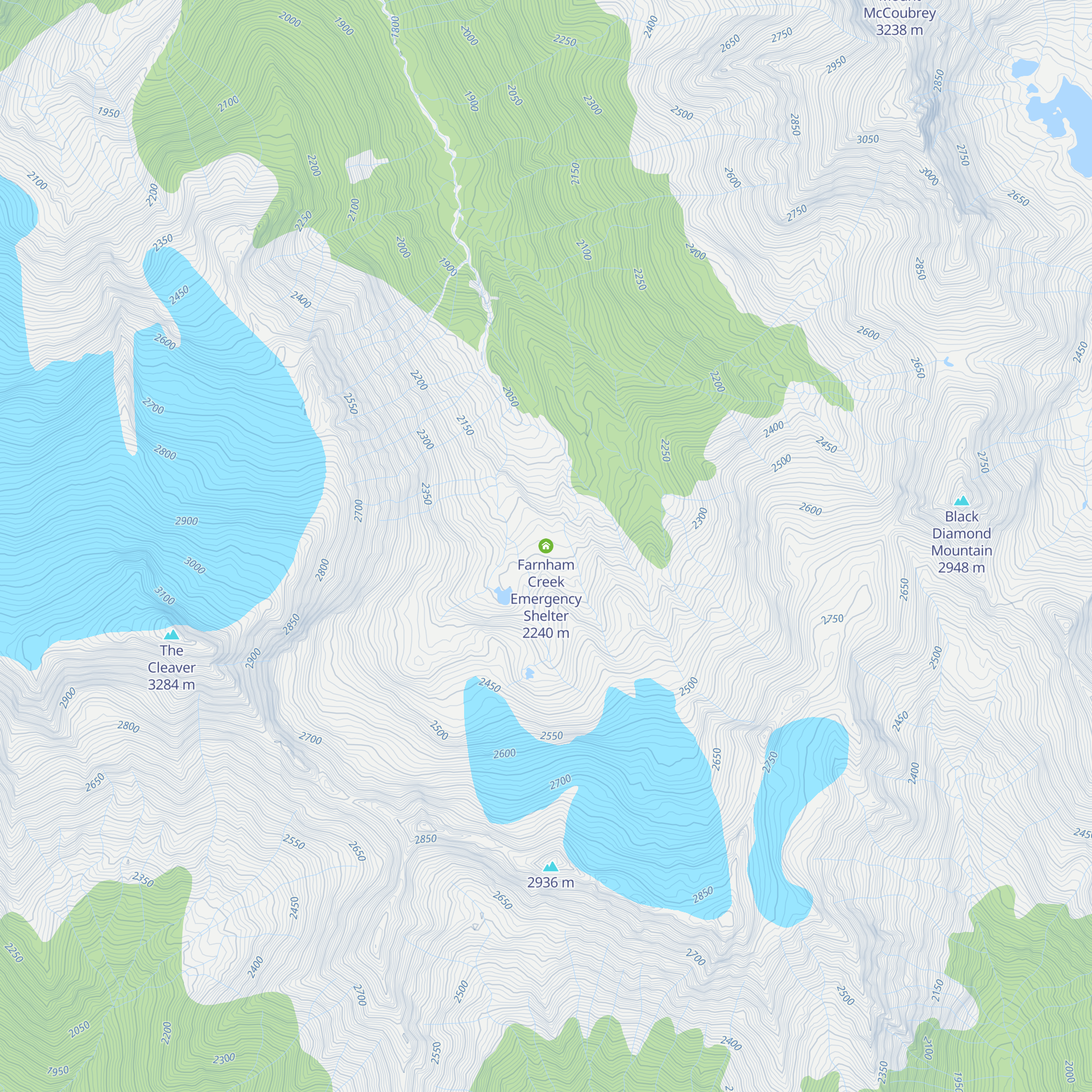 Farnham Creek Emergency Shelter map