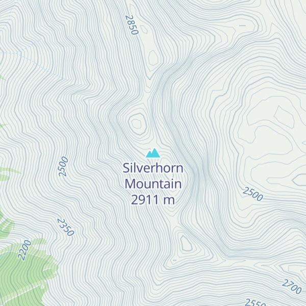 Map of Silverhorn Mountain