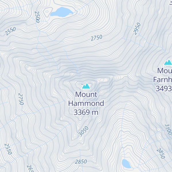 Map of Mount Hammond