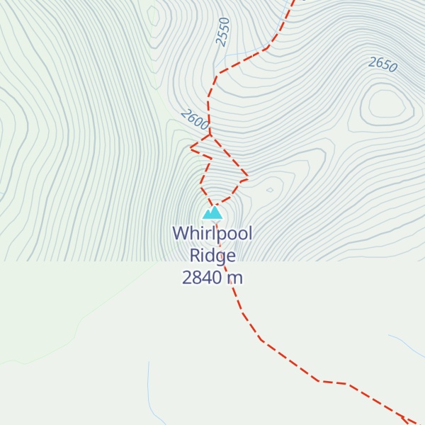 Map of Whirlpool Ridge
