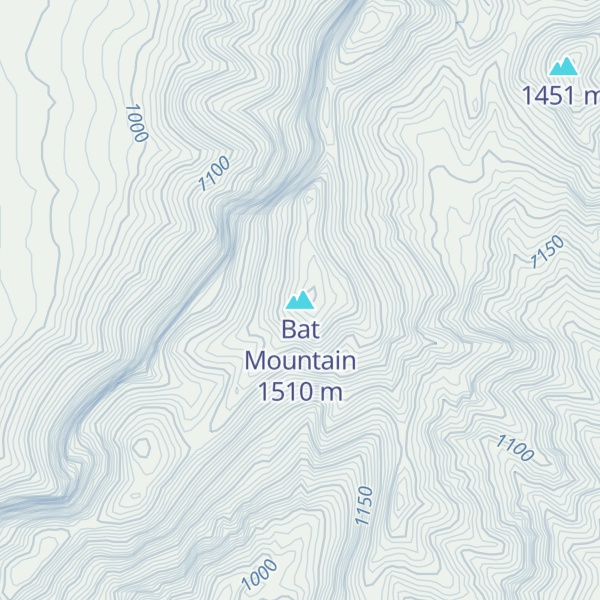 Map of Bat Mountain