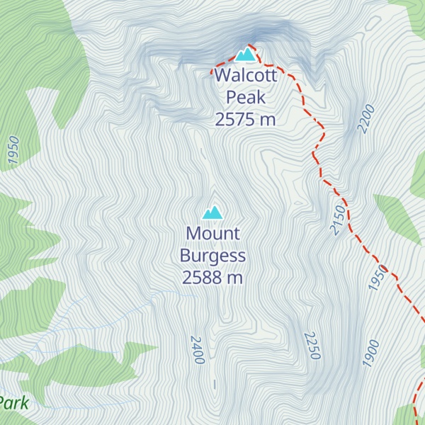 Map of Mount Burgess