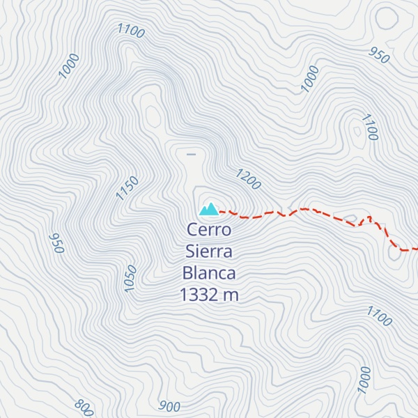 Map of Cerro Sierra Blanca