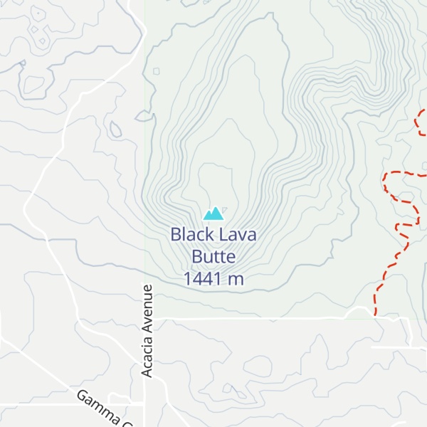 Map of Black Lava Butte