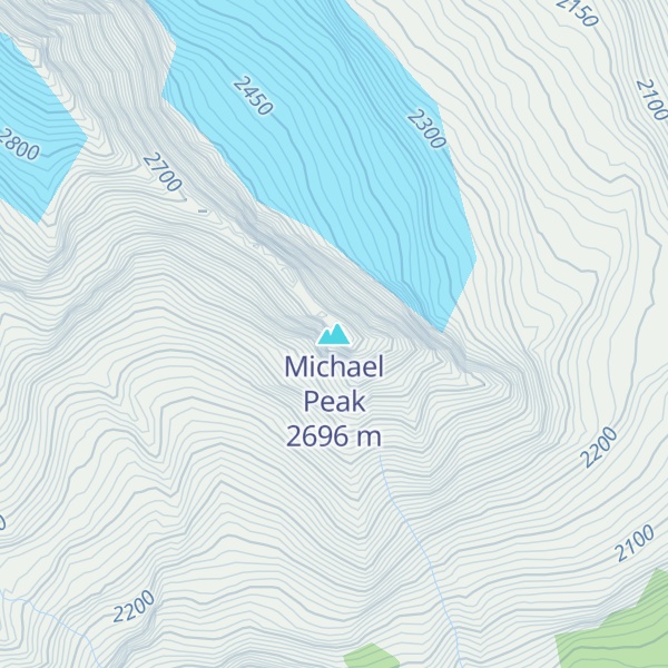 Map of Michael Peak