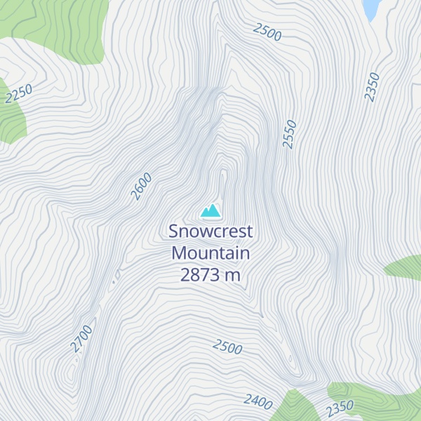 Map of Snowcrest Mountain