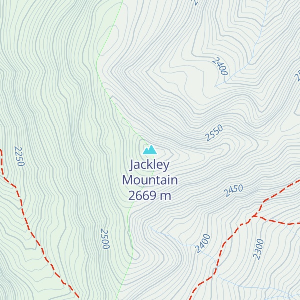 Map of Jackley Mountain