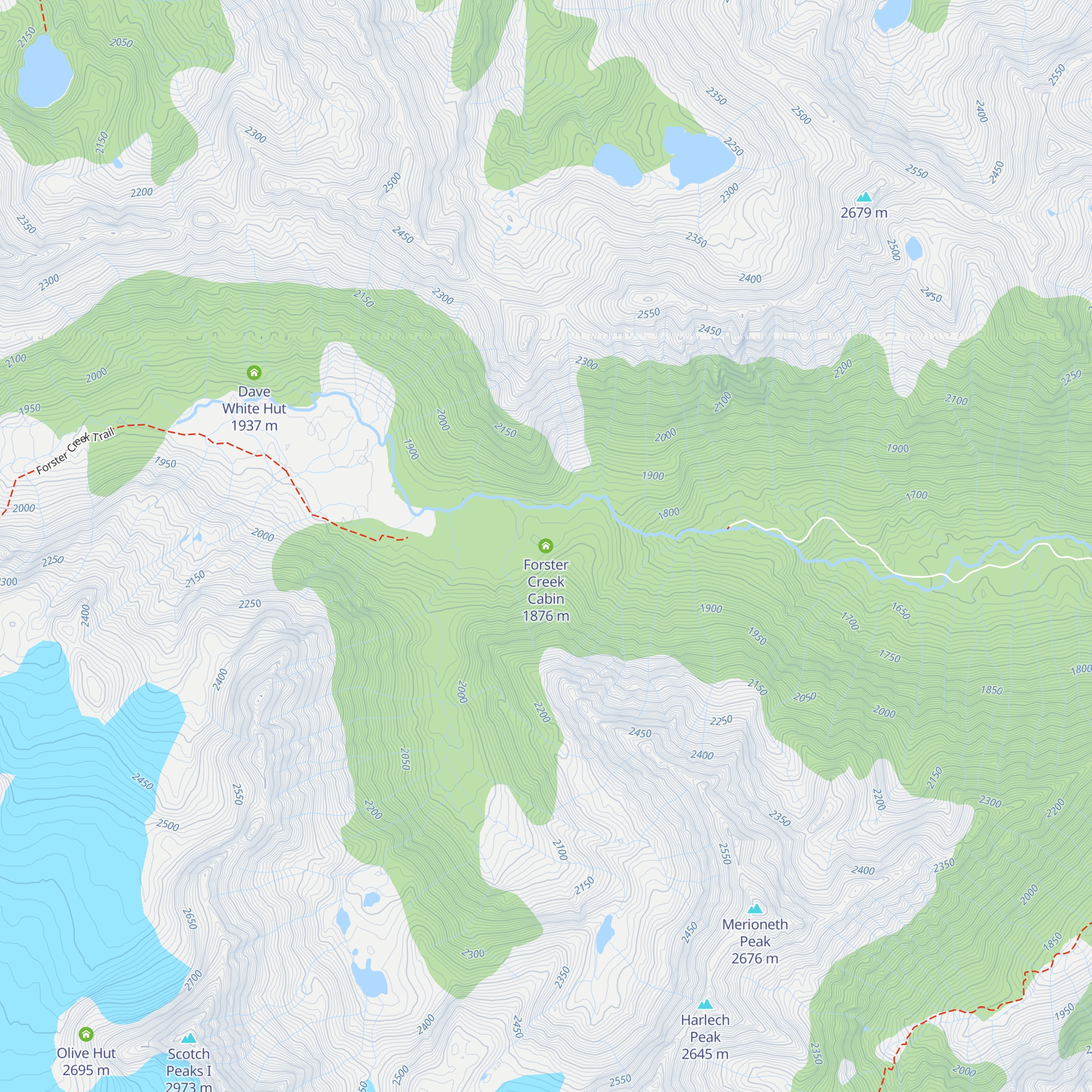 Forster Creek Cabin map