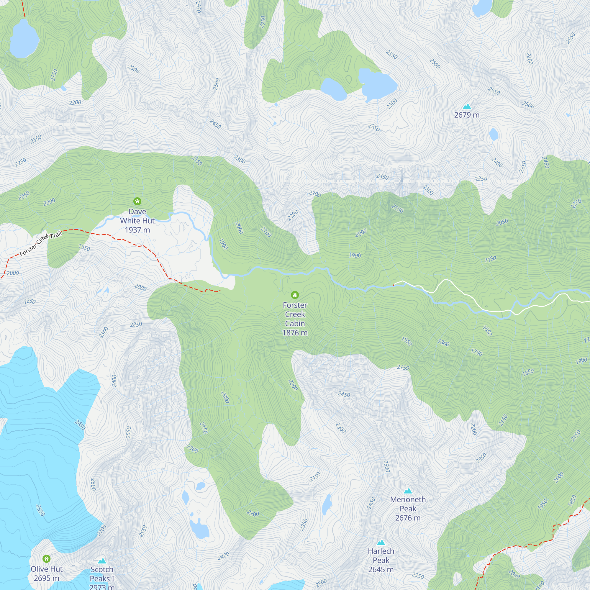 Forster Creek Cabin map
