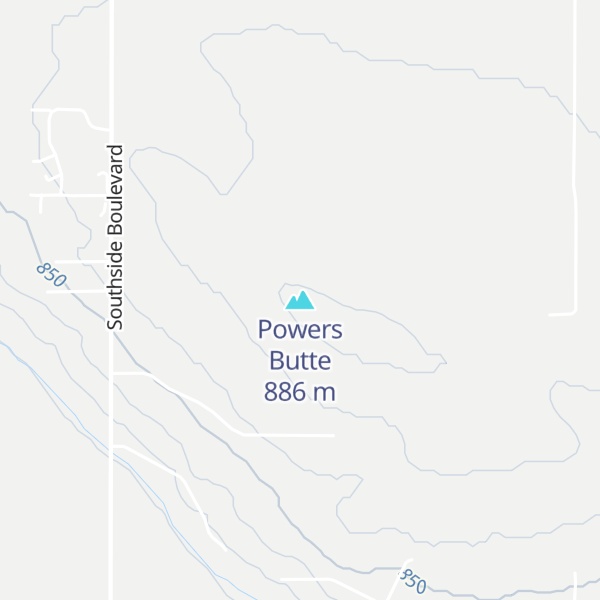 Map of Powers Butte
