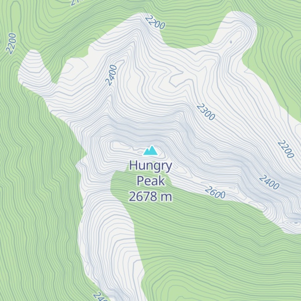 Map of Hungry Peak