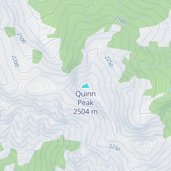 Map of Quinn Peak