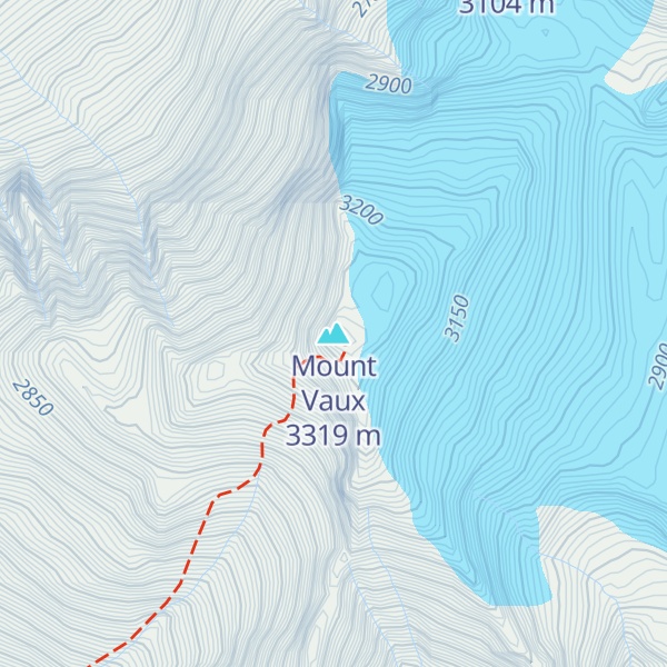 Map of Mount Vaux