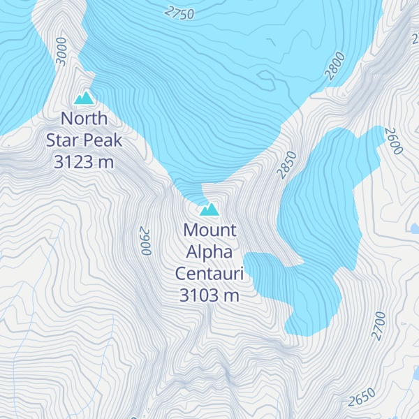 Map of Mount Alpha Centauri