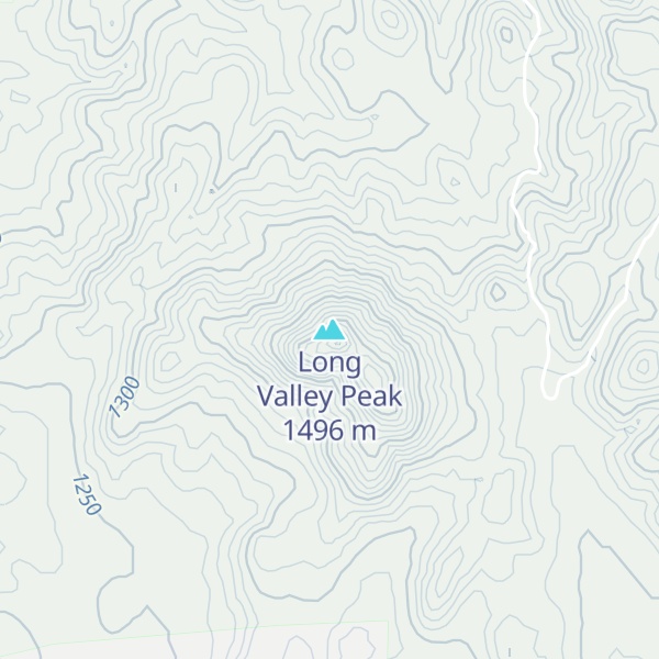 Map of Long Valley Peak