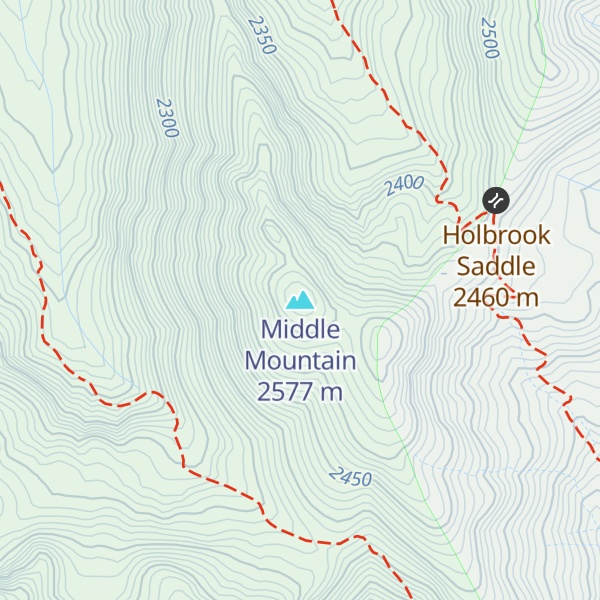 Map of Middle Mountain