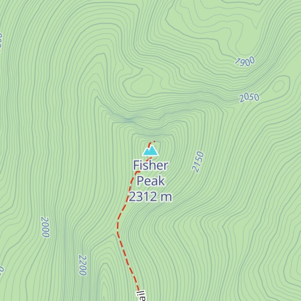 Map of Fisher Peak
