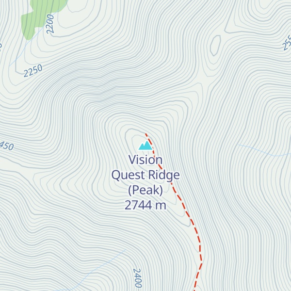 Map of Vision Quest Ridge (Peak)
