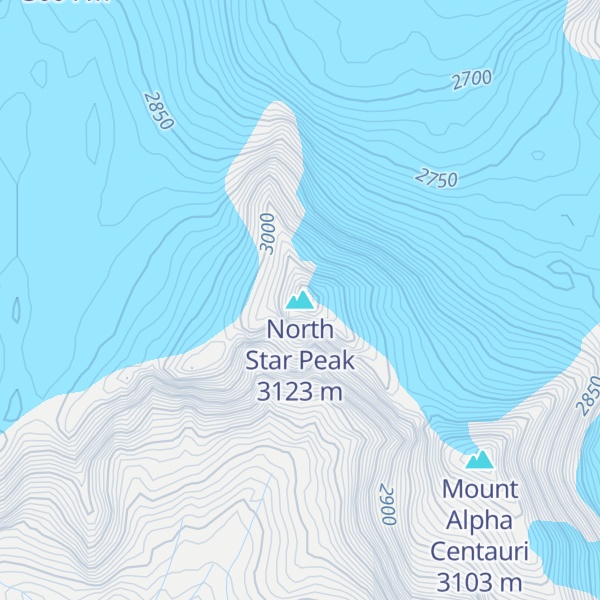 Map of North Star Peak