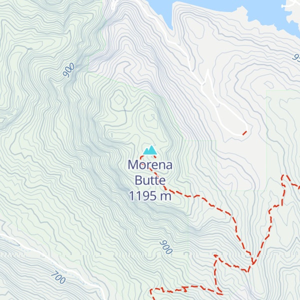 Map of Morena Butte