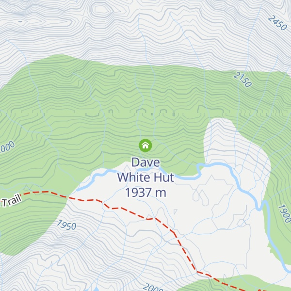 Map of Dave White Hut