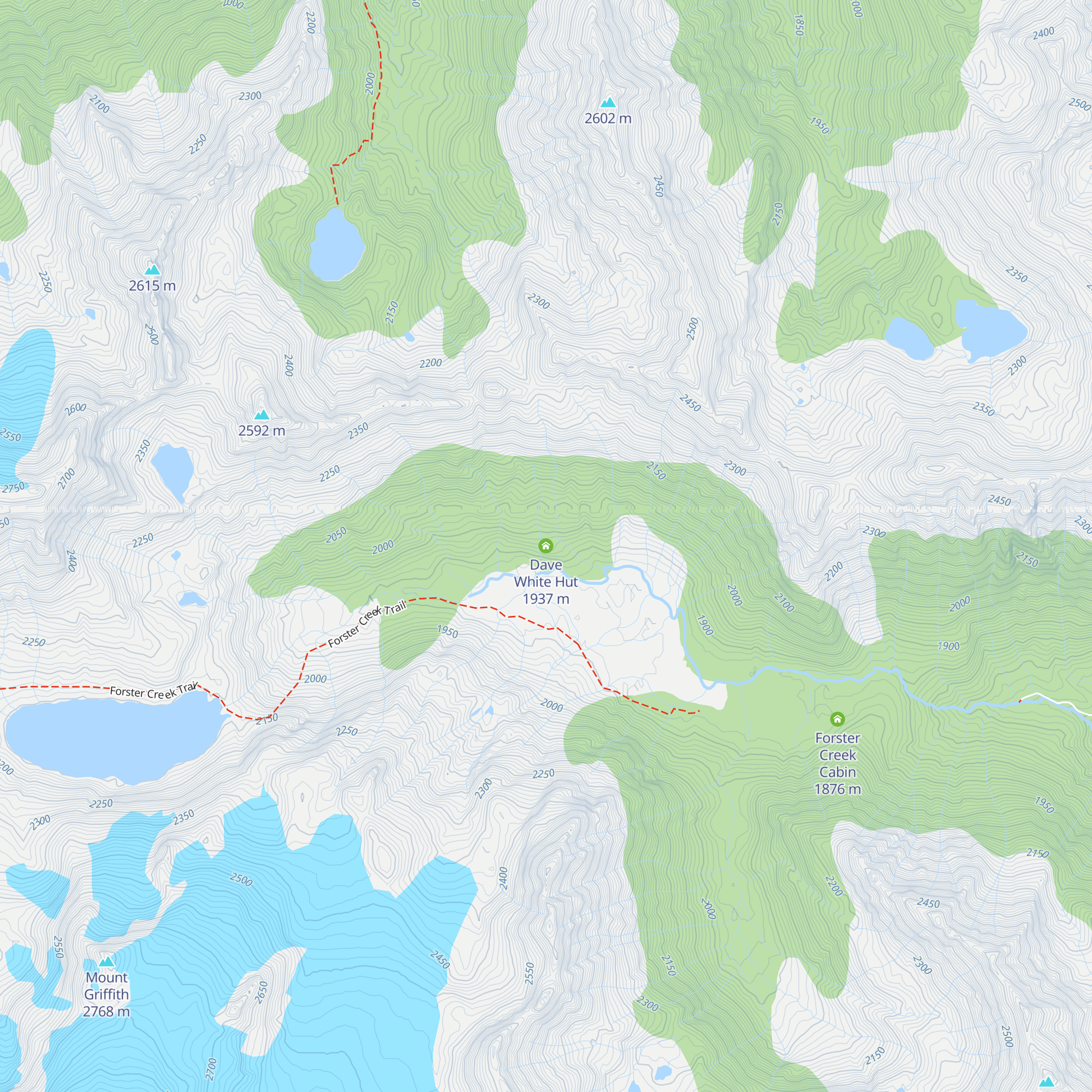 Dave White Hut map