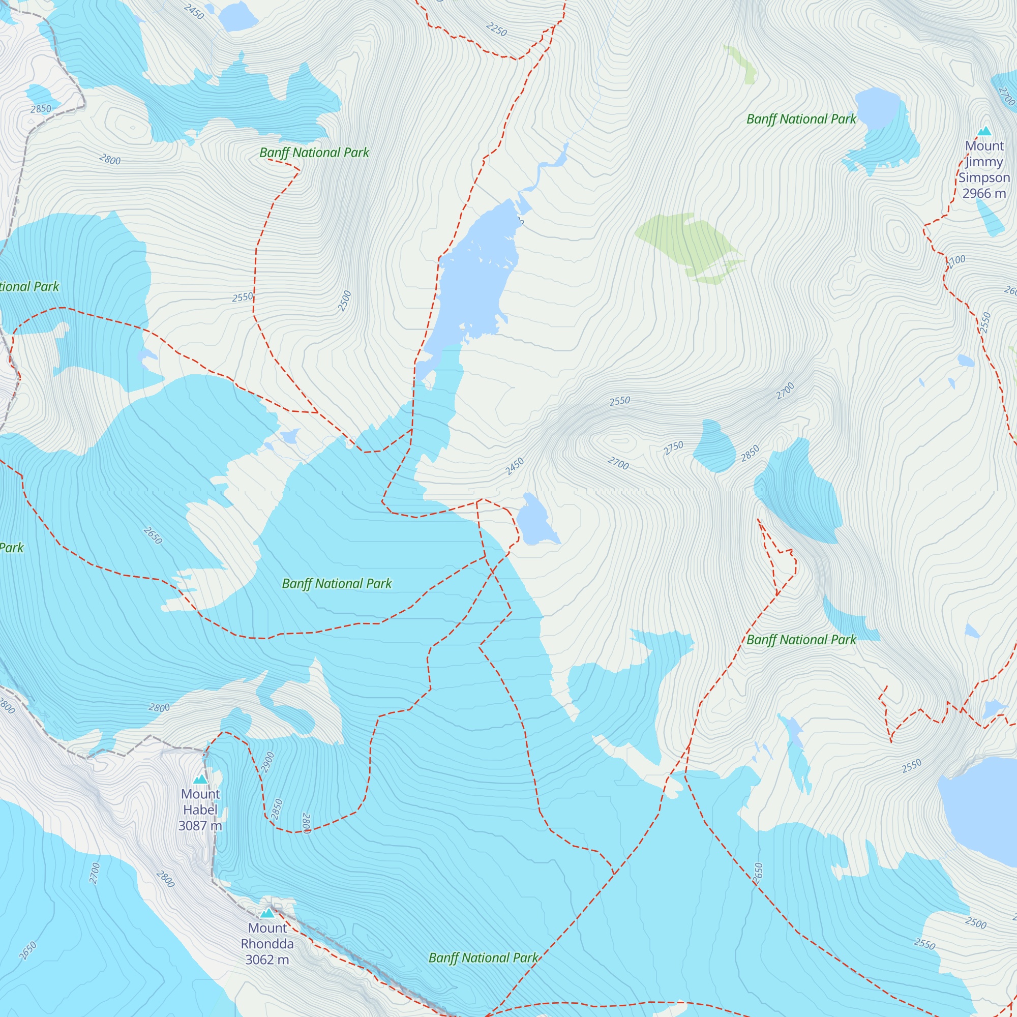 Peyto Hut map