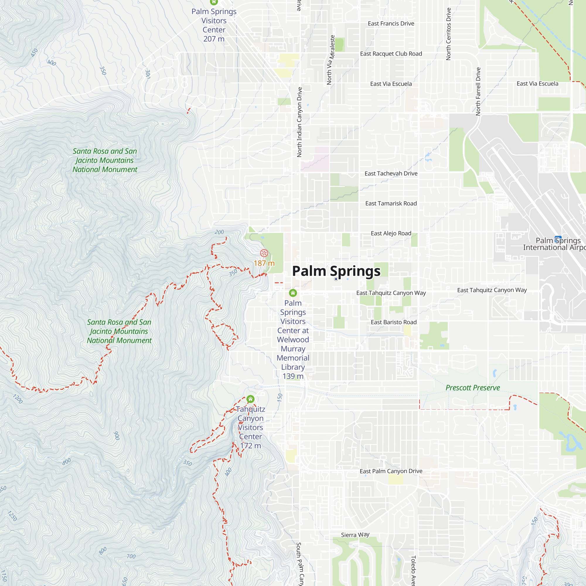 Palm Springs Visitors Center at Welwood Murray Memorial Library map