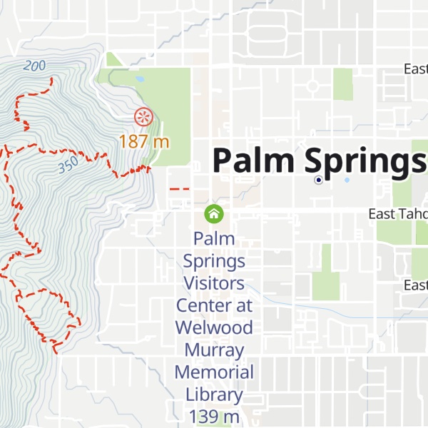 Map of Palm Springs Visitors Center at Welwood Murray Memorial Library