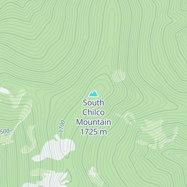 Map of South Chilco Mountain