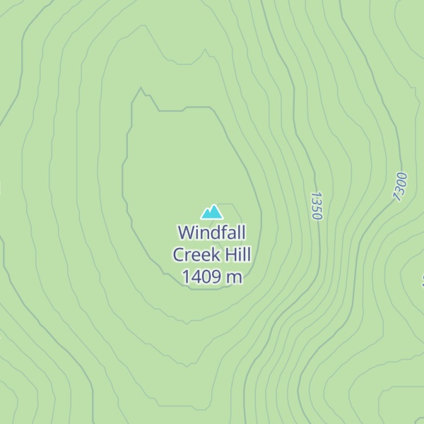 Map of Windfall Creek Hill