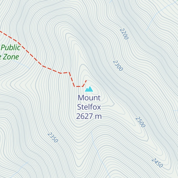Map of Mount Stelfox