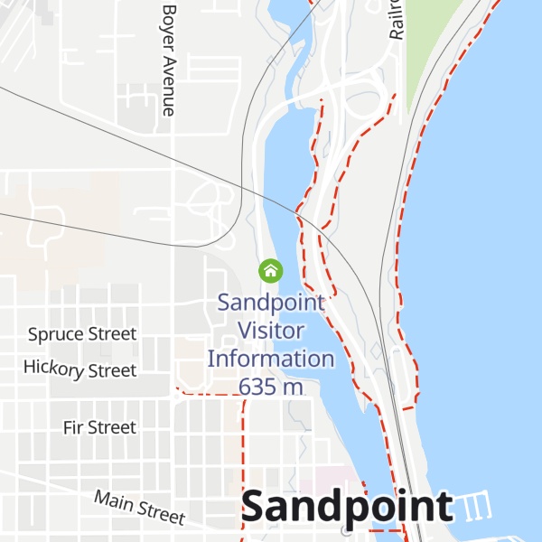 Map of Sandpoint Visitor Information