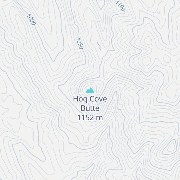 Map of Hog Cove Butte