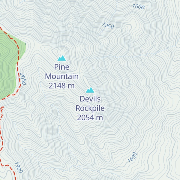 Map of Devils Rockpile