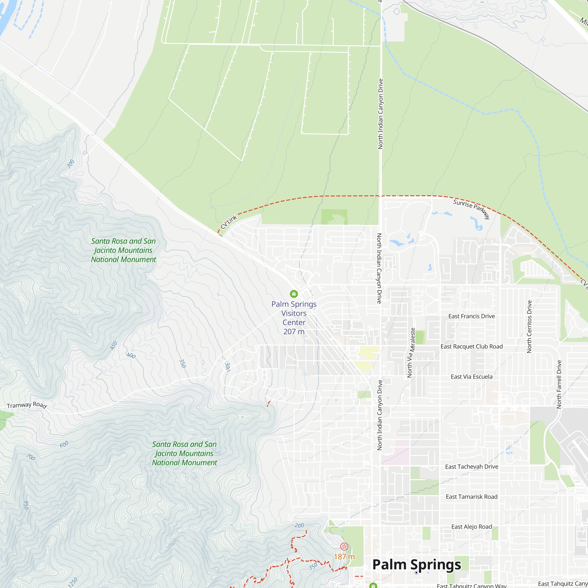 Palm Springs Visitors Center map