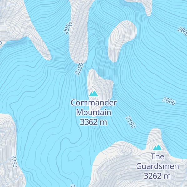 Map of Commander Mountain