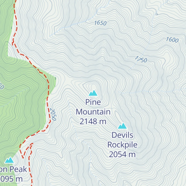 Map of Pine Mountain