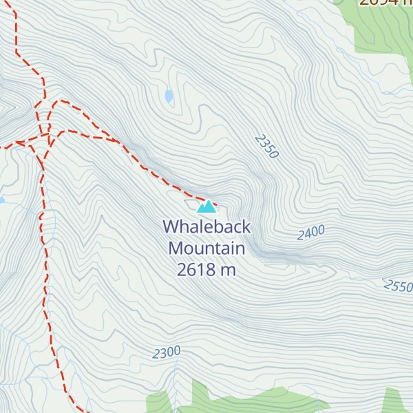 Map of Whaleback Mountain