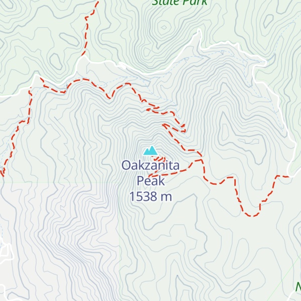 Map of Oakzanita Peak