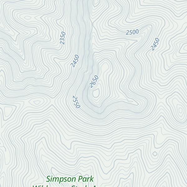 Map of Buck Mountain