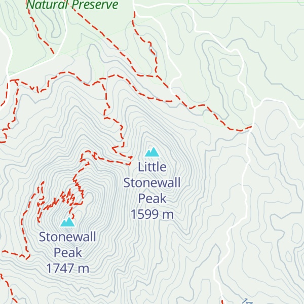 Map of Little Stonewall Peak